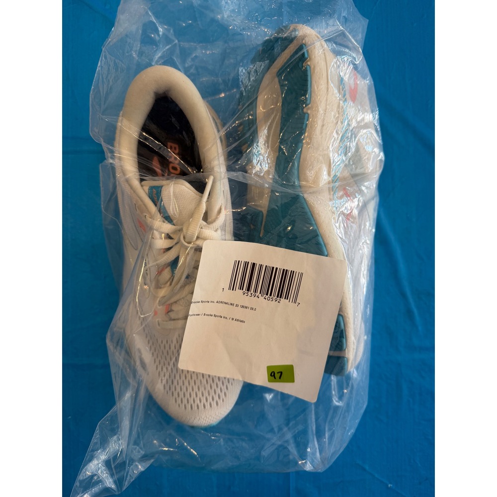 Brooks Adrenaline GTS 23 Womens Running Shoes White Blue Peach 120391 Size 9